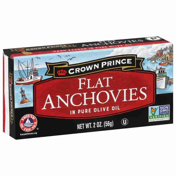 Flat Anchovies in Pure Olive Oil - Crown Price