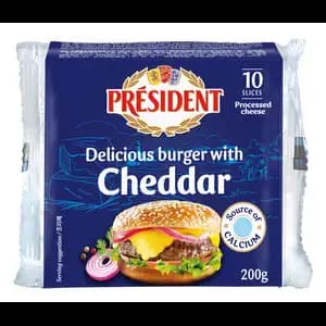 Delicious Burger with Cheddar - Président