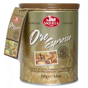 Espresso Oro Roasted and Ground Coffee Blend - Saquella