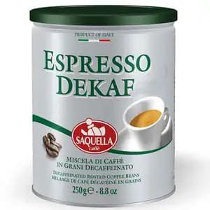 Espresso Decaffeinated Roasted Coffee Beans - Saquella