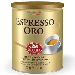 Espresso Oro Roasted and Ground Coffee Blend - Saquella
