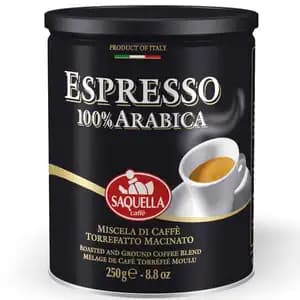 Espresso 100% Arabica Roasted and Ground Coffee Blend - Saquella