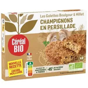 Organic Patties Millet Bulgur Mushroom - Céréal Bio