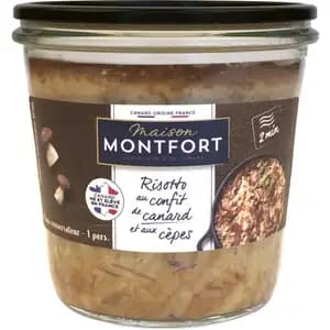 Ristotto with Duck Confit and Porcini Mushrooms - Maison Montfort