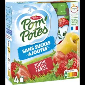 Apple Strawberry No Sugar Added - Pom'Potes