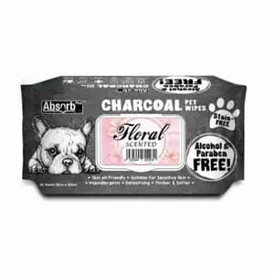 Charcoal Floral Pet Wipes - Absorb Plus