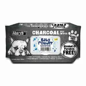 Charcoal Baby Powder Pet Wipes - Absorb Plus