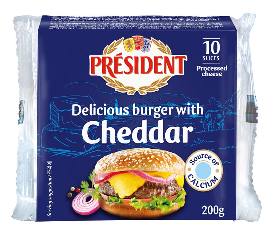 Delicious Burger with Cheddar - Président 1