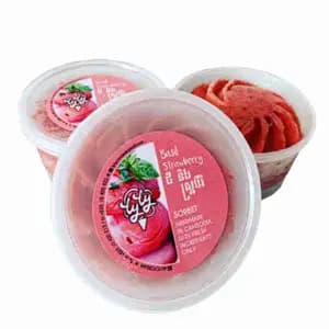 Basil & Strawberry Sorbet Cup - Lyly Cream - Lyly Cream