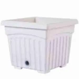Biodegradable Square Planter Pot (White) - Baba