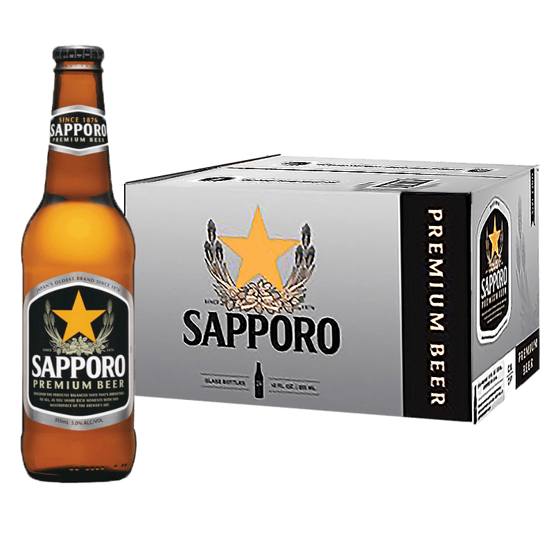 Sapporo Premium Beer Bottle Pack x24