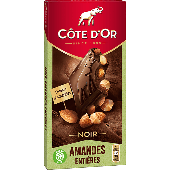 នំសូកូឡាខ្មៅលាយអាល់ម៉ុន -Côte Dor