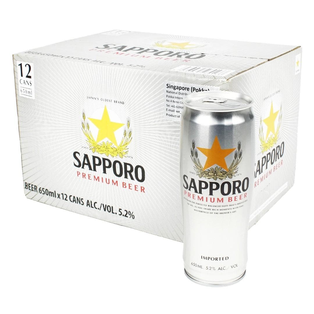 Sapporo Premium Beer Can 650ml