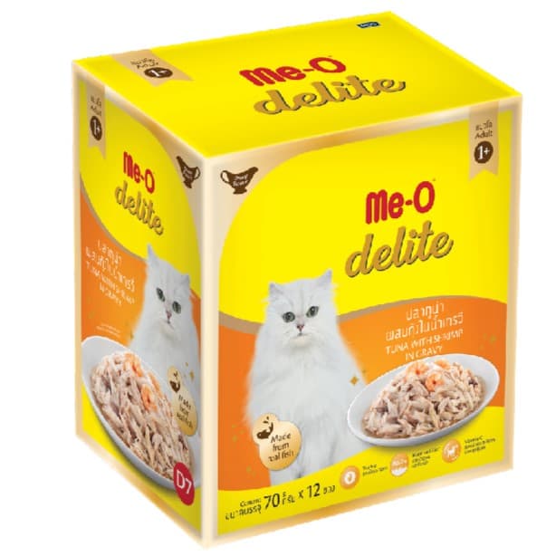 Delite Tuna with Shrimp In Gravy Pouch Box