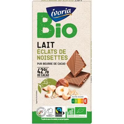 Organic Milk Chocolate with Hazelnut 42% - Ivoria