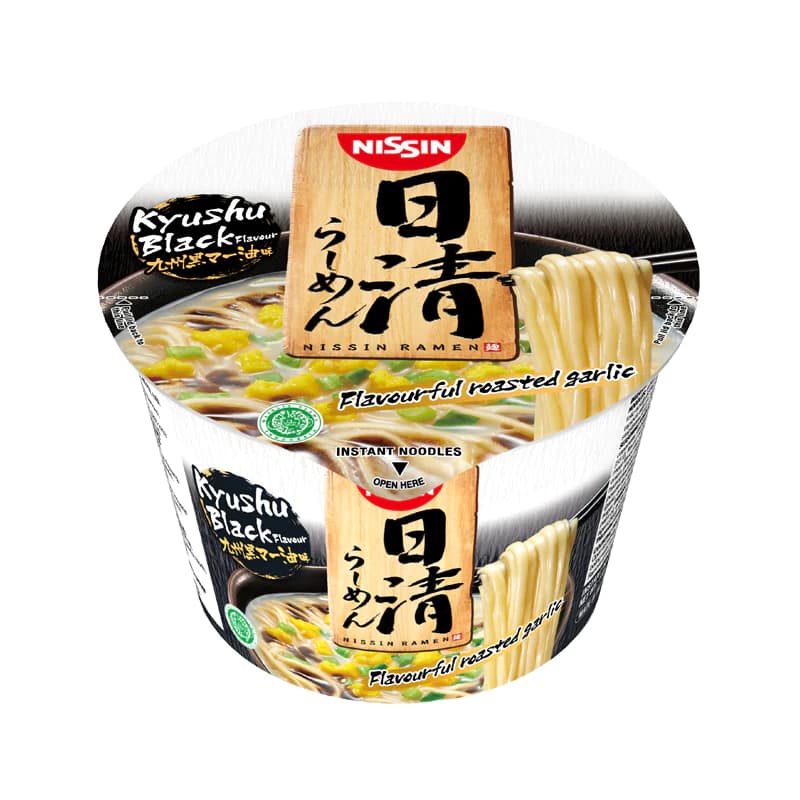 Cup Ramen Kyushu Black Rich Roasted Garlic Flavour