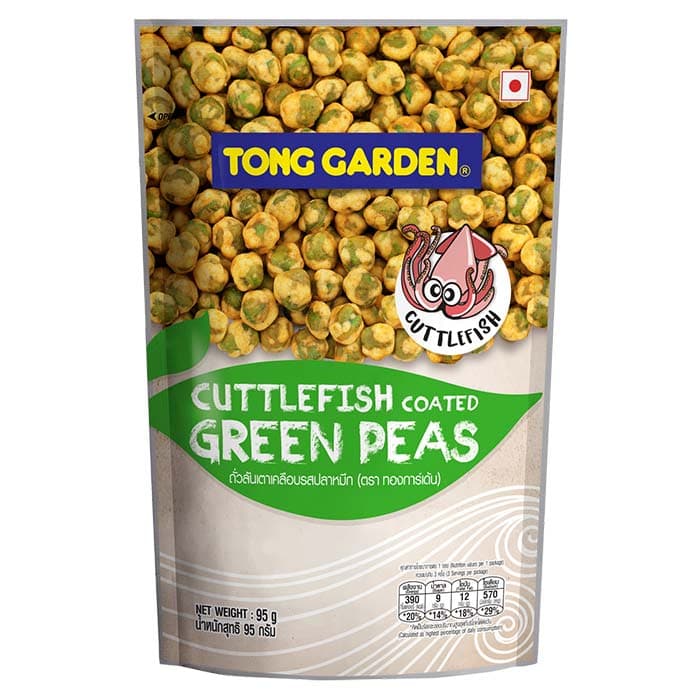 Cuttelfish Coated Green Peas