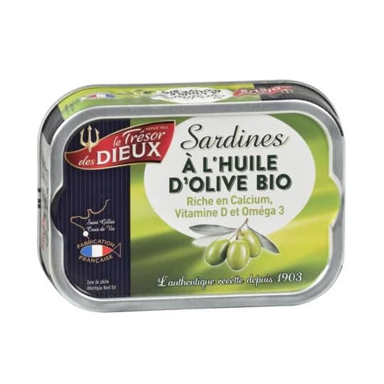 Organic Sardines in Olive Oil - Les Dieux