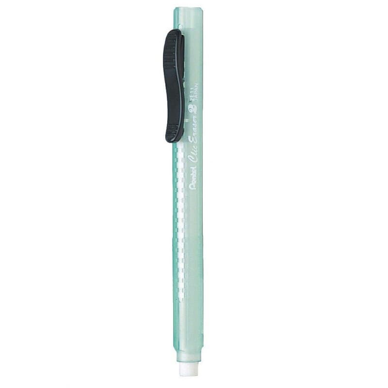 Green Click Eraser 2 Pen shape - Pentel