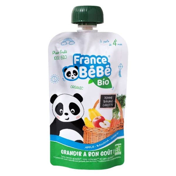 Organic Apple Banana Carrot Puree- France Bébé
