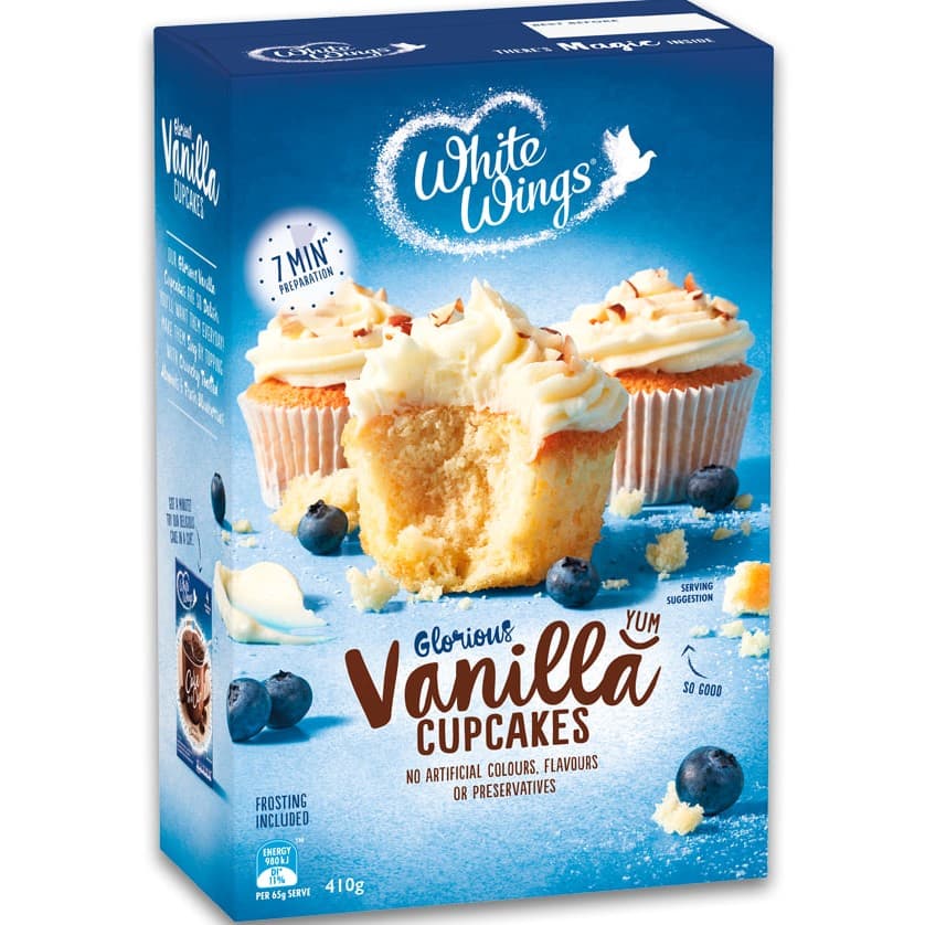 Glorious Vanilla Cupcakes - White Wings