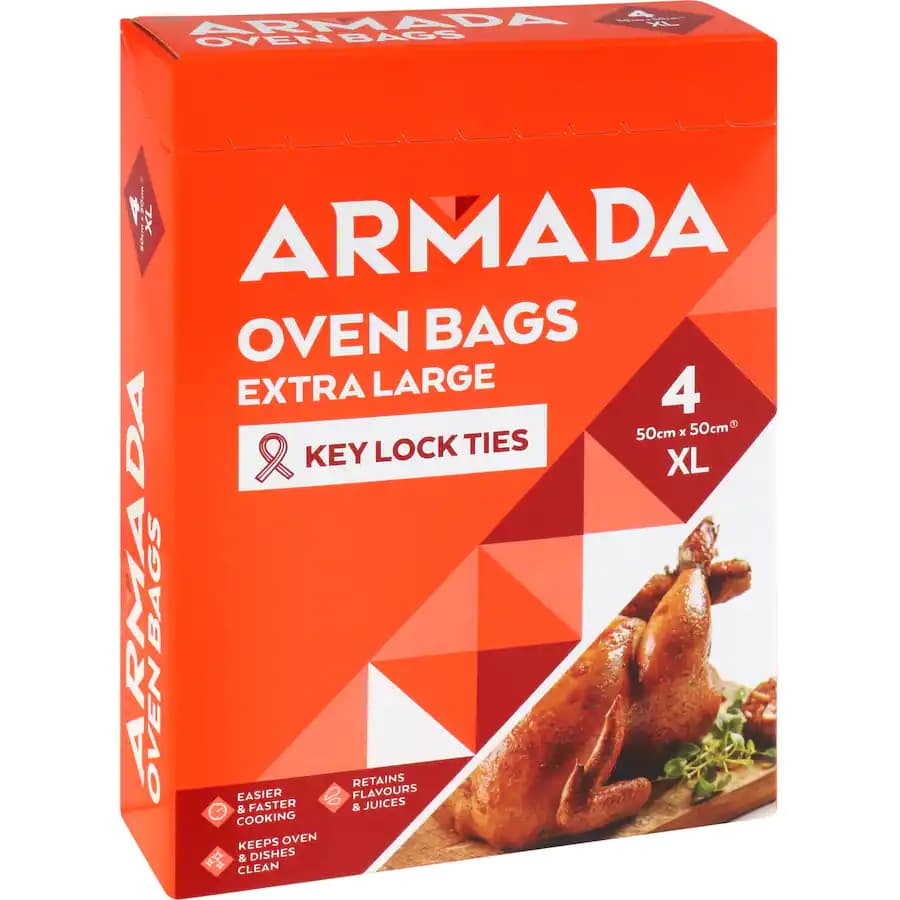 Oven Bag Extra Large & Key Lock Ties - Armada
