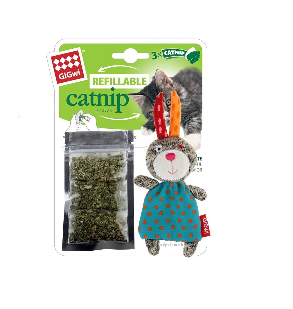 Refillable Catnip Multicolor Rabbit - Gigwi