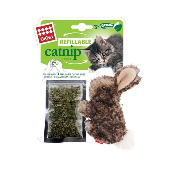 Refillable Catnip Brown Rabbit