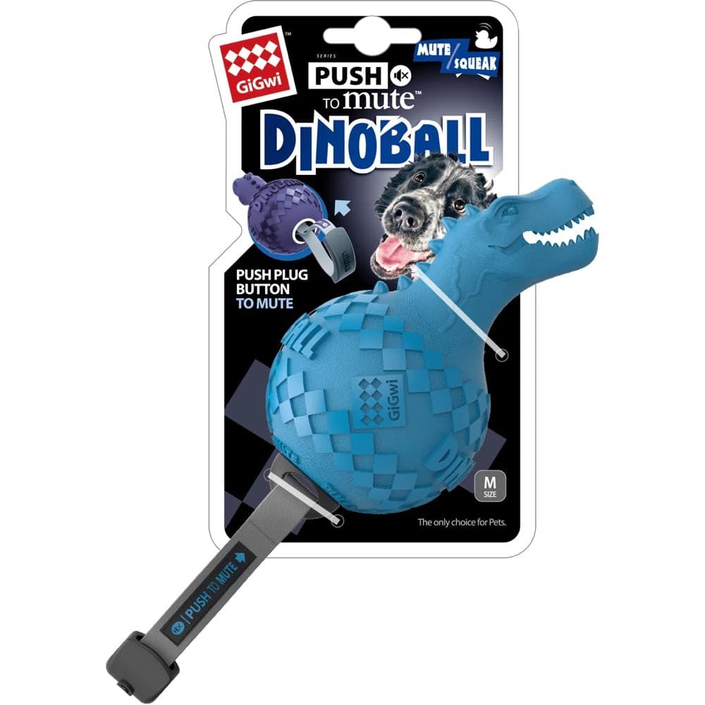 Push To Mute Dinoball Blue