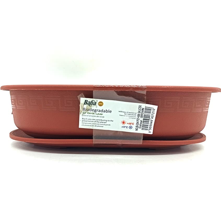 Brown Pot and Saucer