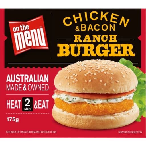 Chicken & Bacon Ranch Burger
