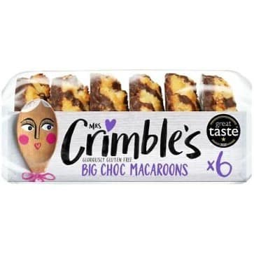 Gluten Free 6 Big Choc Macaroons - Mrs Crimble's