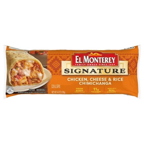 Signature Chicken, Cheese & Rice Chimichanga Burrito - El Montery