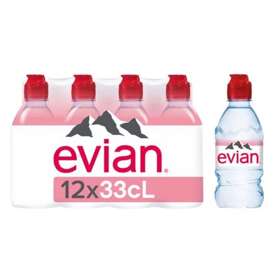 Evian Mineral Water 330ml Pack X12