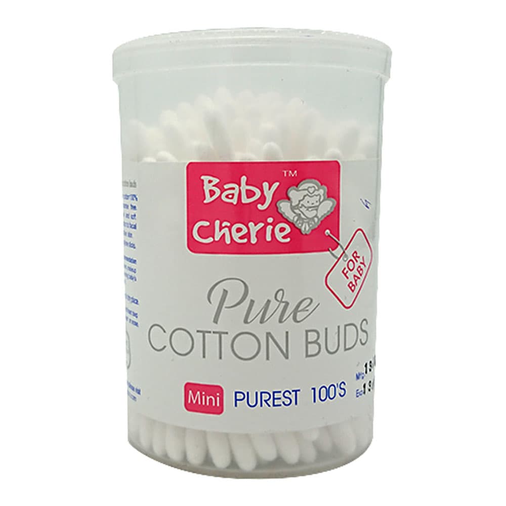 Pure Cotton Buds For Baby  (Circle Can) - Baby Cherie