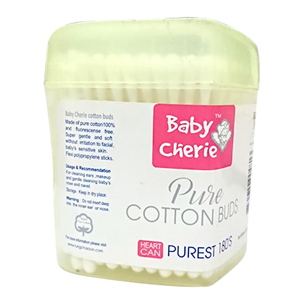Pure Cotton Buds (Heart Can) - Baby Cherie