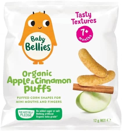 Organic Apple & Cinnamon Puffs 7m+ - Baby Bellies