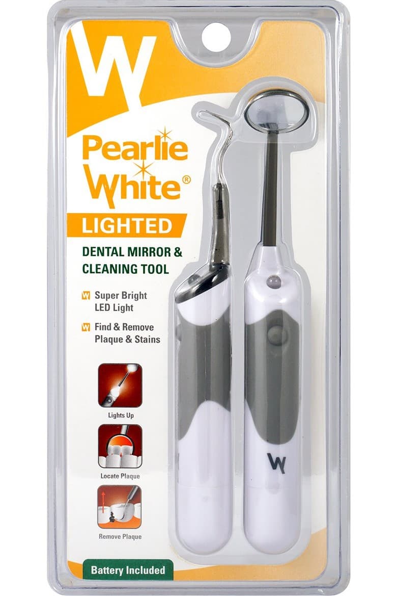 Lighted Dental Mirror & Cleaning Tool - Pearlie White