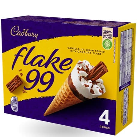 Vanilla Ice Cream with Cadbury Flake