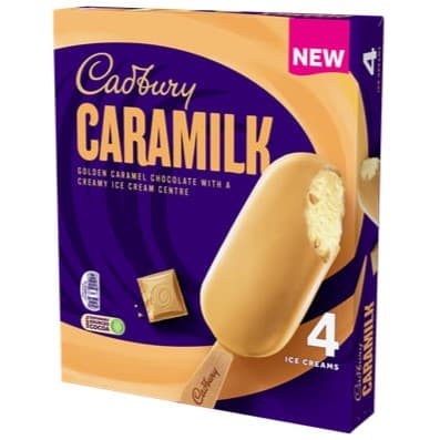 Golden Caramel Chocolate Ice Cream - cadbury