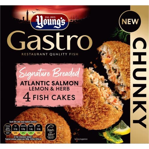 Gastro Signature Breaded Atlantic Salmon Lemon & Herb Fish Cake - Young's