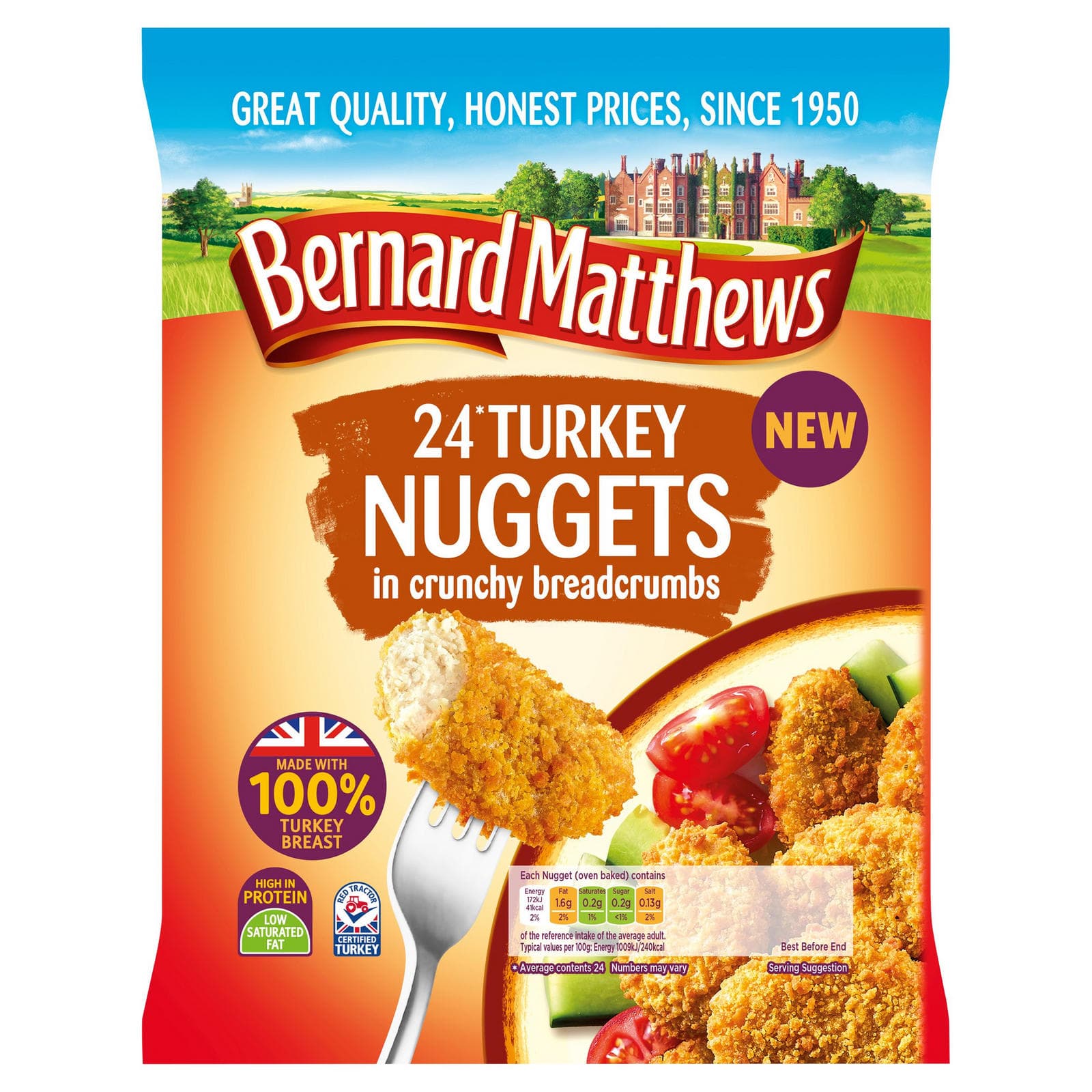 Turkey Nuggets in Crunchy Breadcrumbs