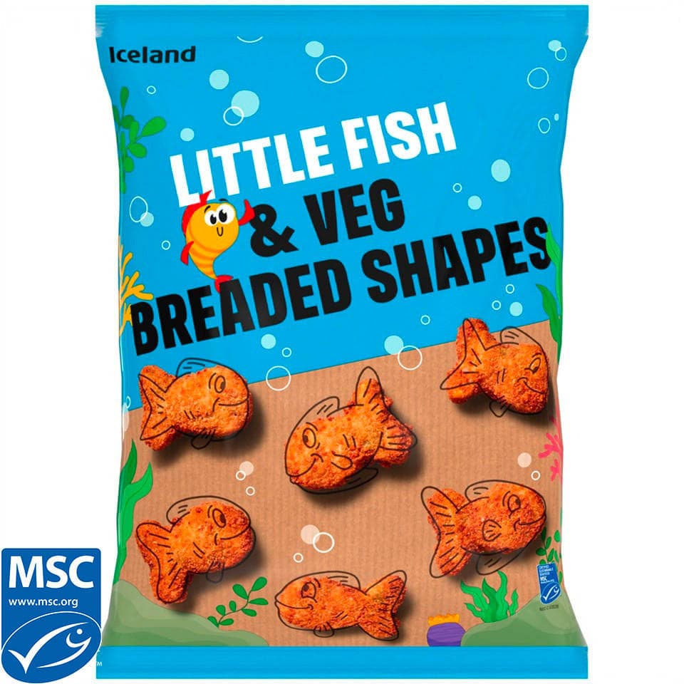 Little Fish & Veg Breaded Shapes - Iceland