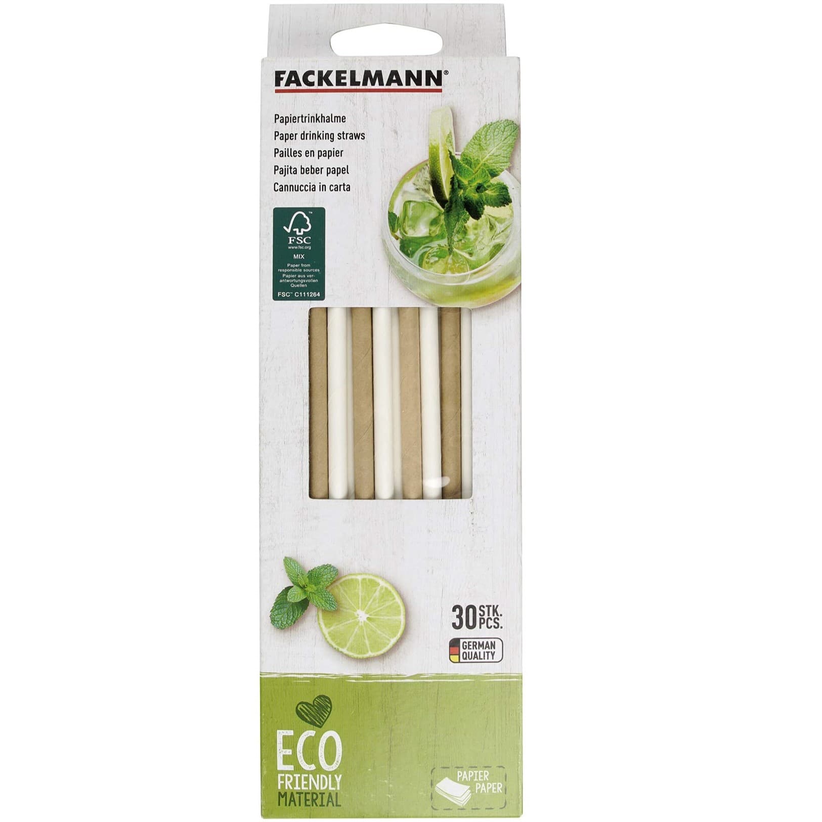 Set of 30 paper straw - Fackelmann