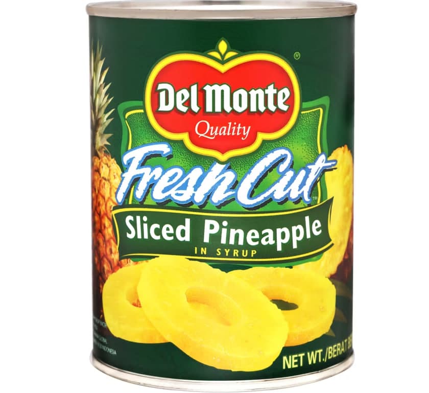 Fresh Cut Sliced Pineapple in Syrup - Del Monte