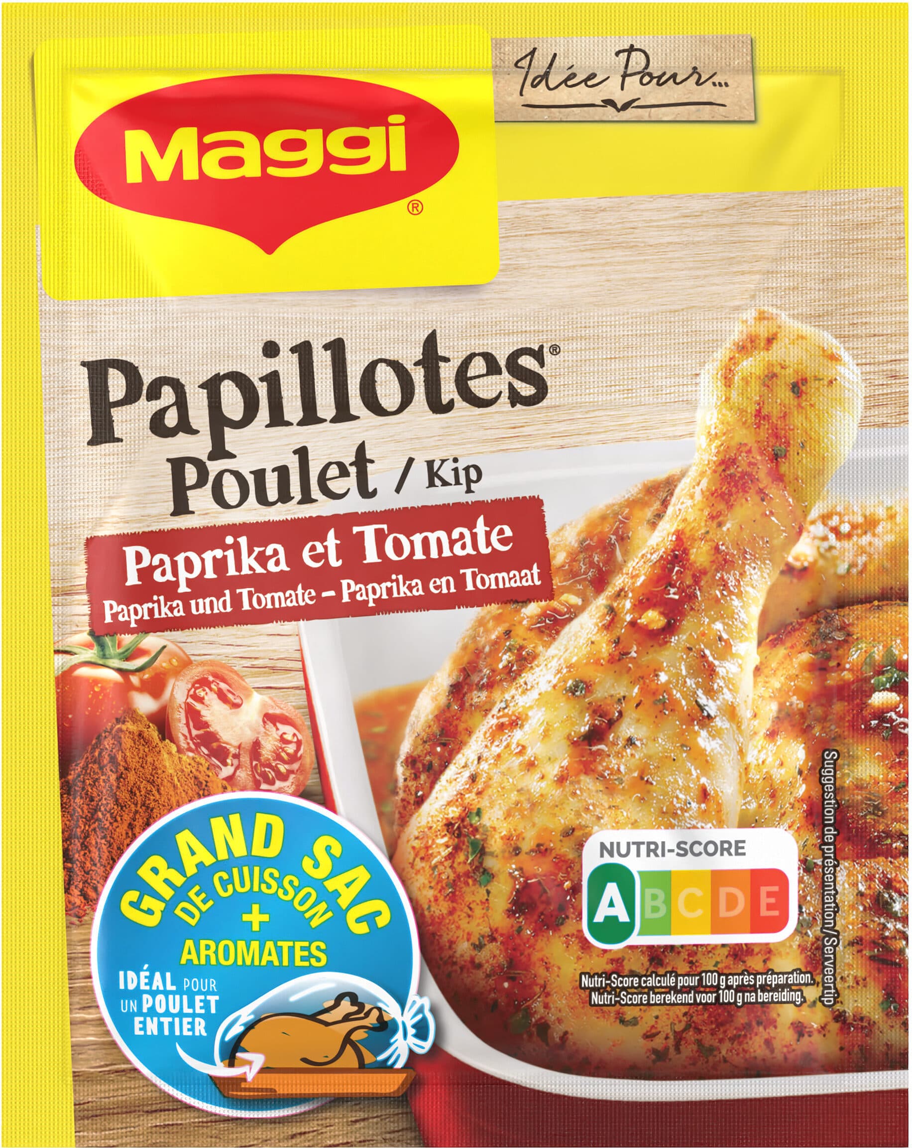 Papillotes Chicken Paprika and Tomato