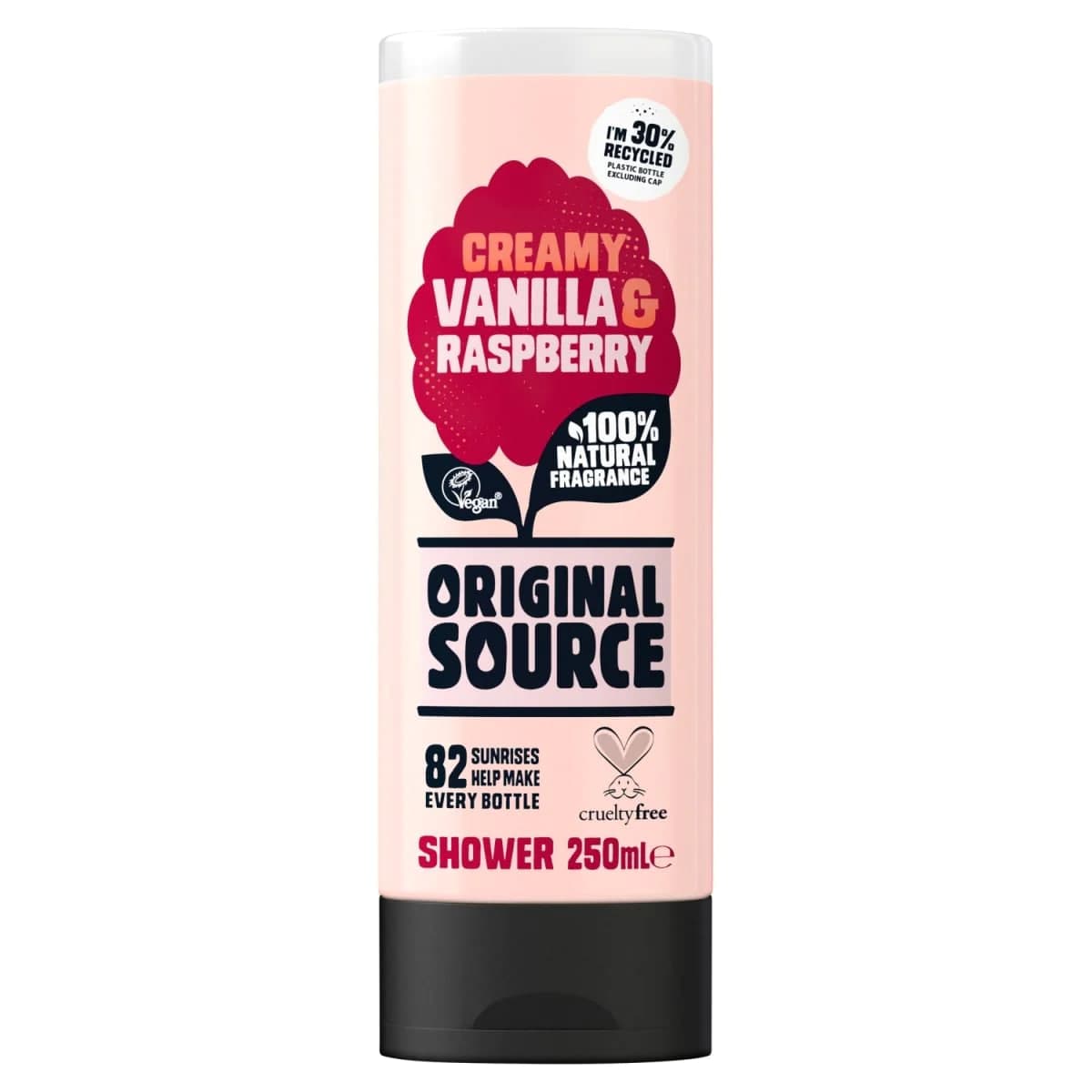 Vegan Creamy Vanilla & Raspberry Shower Gel