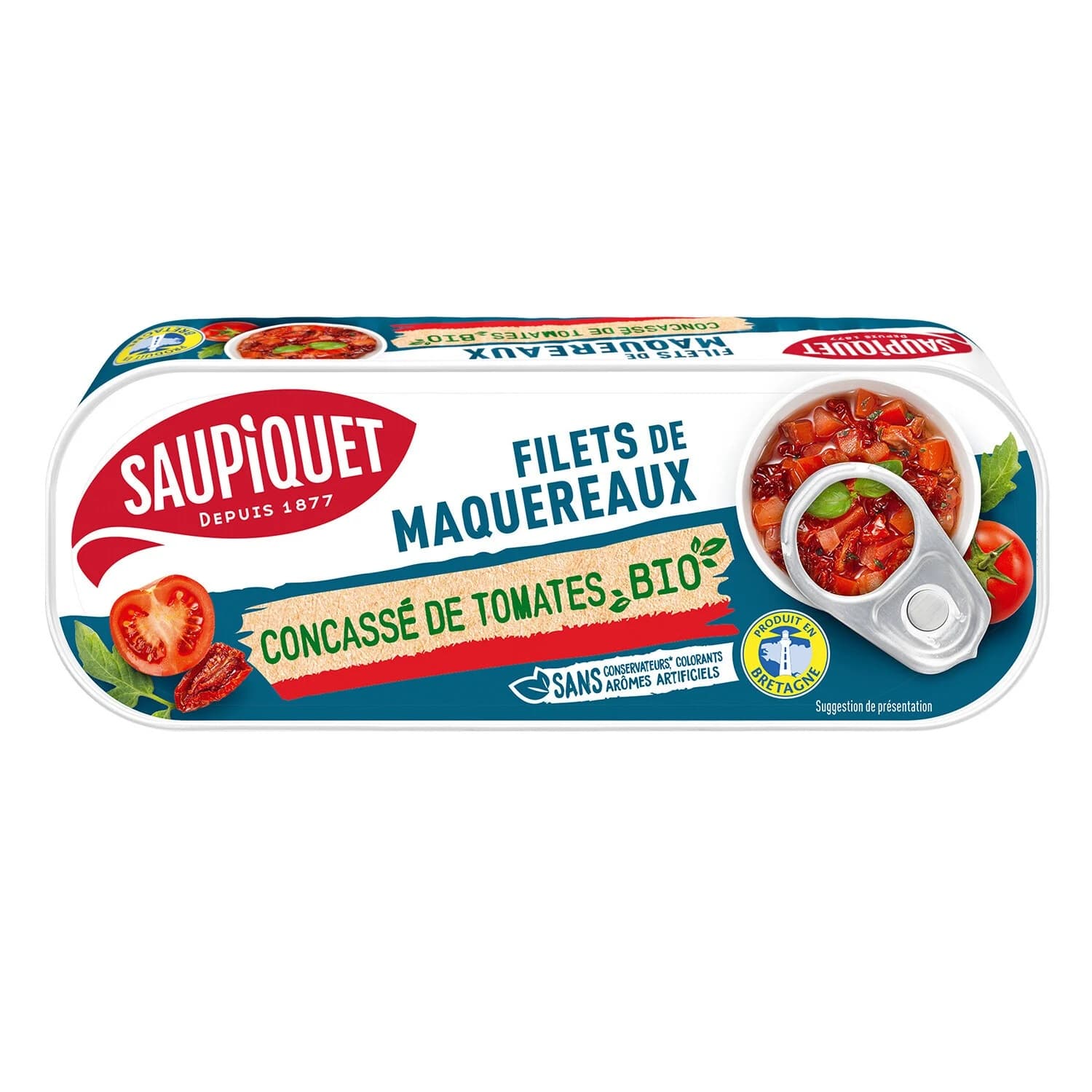 Organic Mackerel Fillets Crushed with Tomatoes