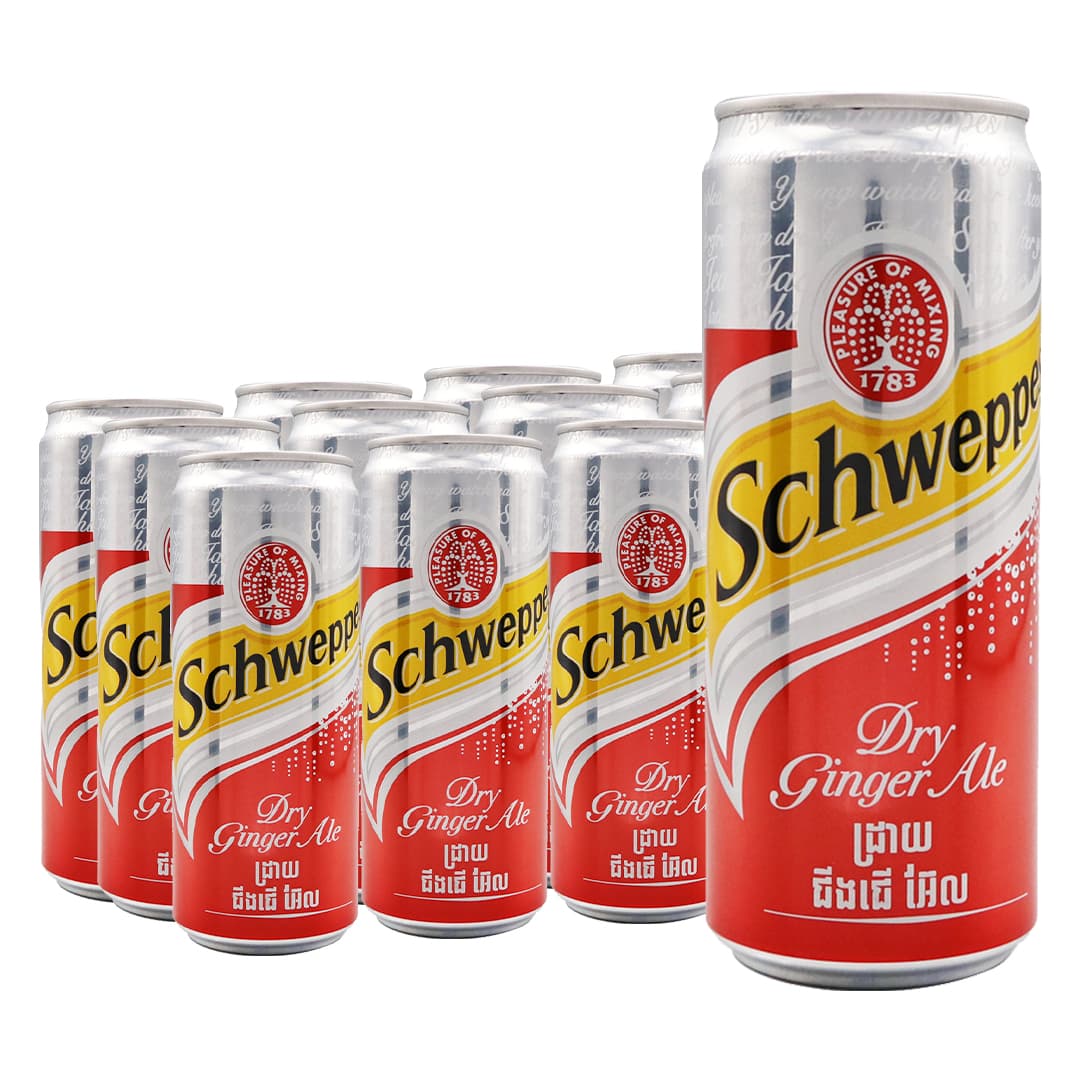Schweppes Ginger Ale Can Pack X12