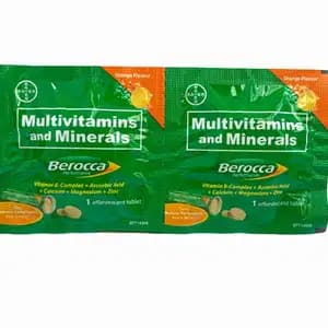 Vitamins Calcium & Magnesium Effervescent Tablets Orange Flavour - Berocca